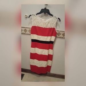 Lapis lace striped dress NWT